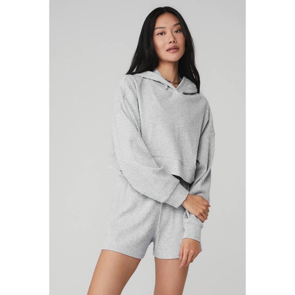 Alo Yoga Muse Hoodie Athletic Heather Grey XS - Picture 2 of 16
